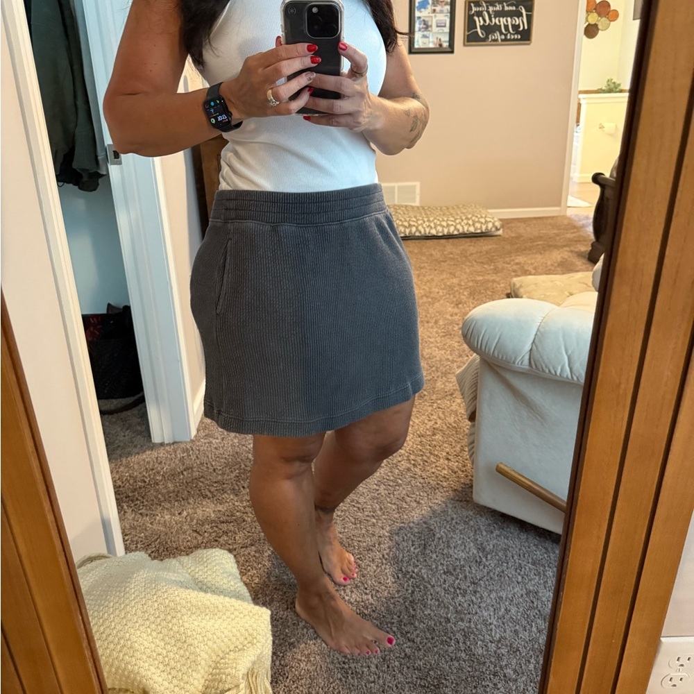 Aerie Gray Mini Skirt for Work